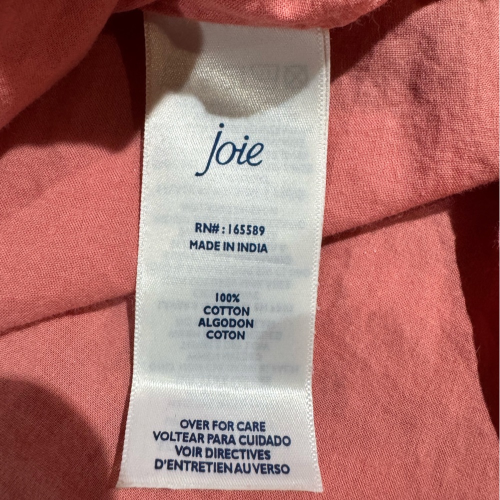 Joie Cotton Maxi Dress Tea Rose Size Medium V-Neck Summer Dress - Picture 6 of 7